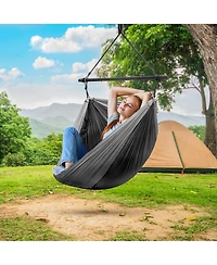 Sorbus Hanging Outdoor Camping Cacoon Chair - Collapsible and Lightweight Swings Swinging Rocker Chairs for Camp, Travel, Hiking, Tent, or Porch