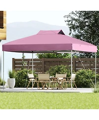 10 X 10 Ft Foldable Outdoor Patio Shelter Canopy Tent with 1-Push Center Lock