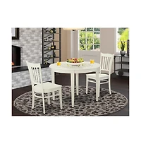 East West Furniture 3 Pc dinette Table set for 2-Kitchen Table and 2 Dining Chairs