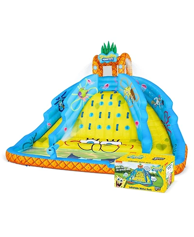 Sunny & Fun SpongeBob Ultra Climber Inflatable Water Slide with Climbing Wall, Two Slides & More