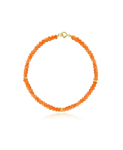 The Lovery Carnelian Bead Bracelet 14K Gold
