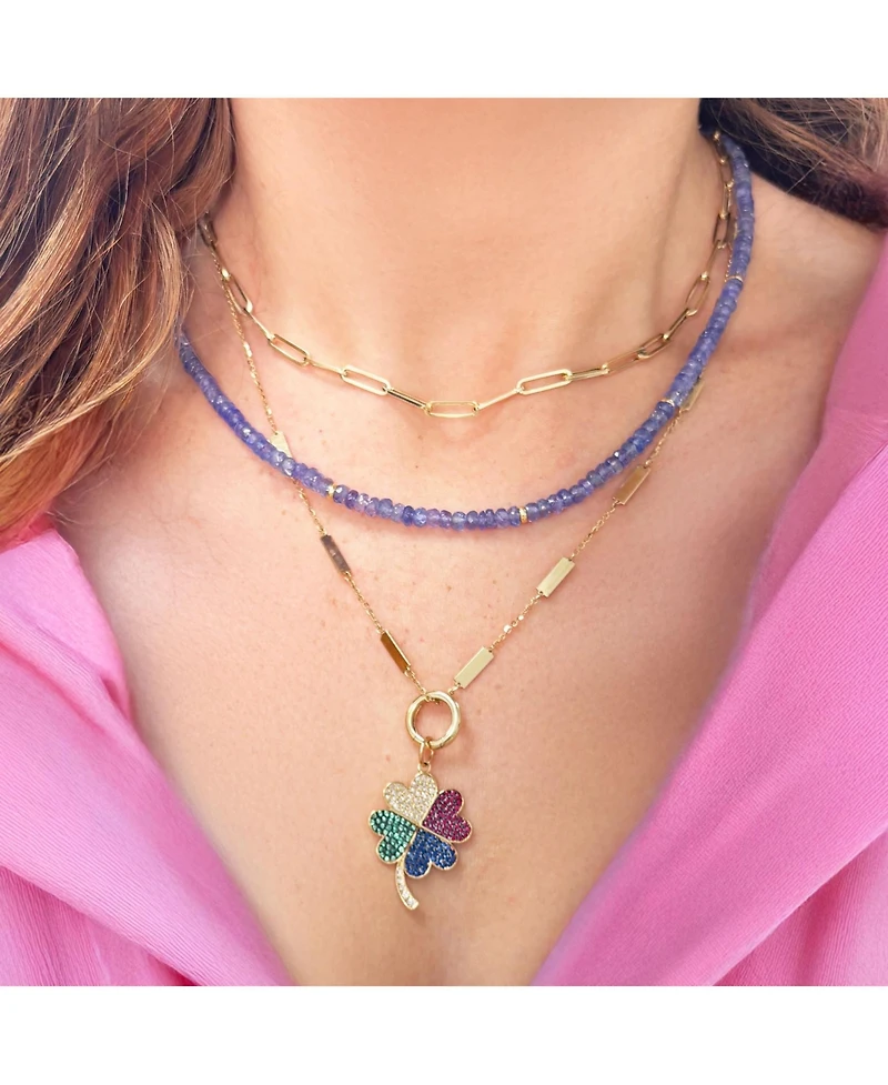 The Lovery Tanzanite Bead Necklace 14K Gold
