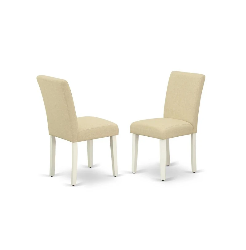 East West Furniture Dining Room Set Linen White