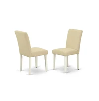 East West Furniture Dining Room Set Linen White