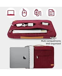 16 inch Laptop Sleeve Bag, Slim Lightweight Multiple Pockets Computer Cover Notebook Ultrabooks Carrying Case fit for Acer Asus Dell Lenovo Hp Toshiba