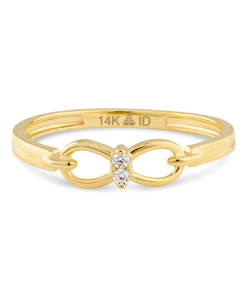 Devata Infinity Ring in 14K Gold, Size 8, approx. 1.6 grams.