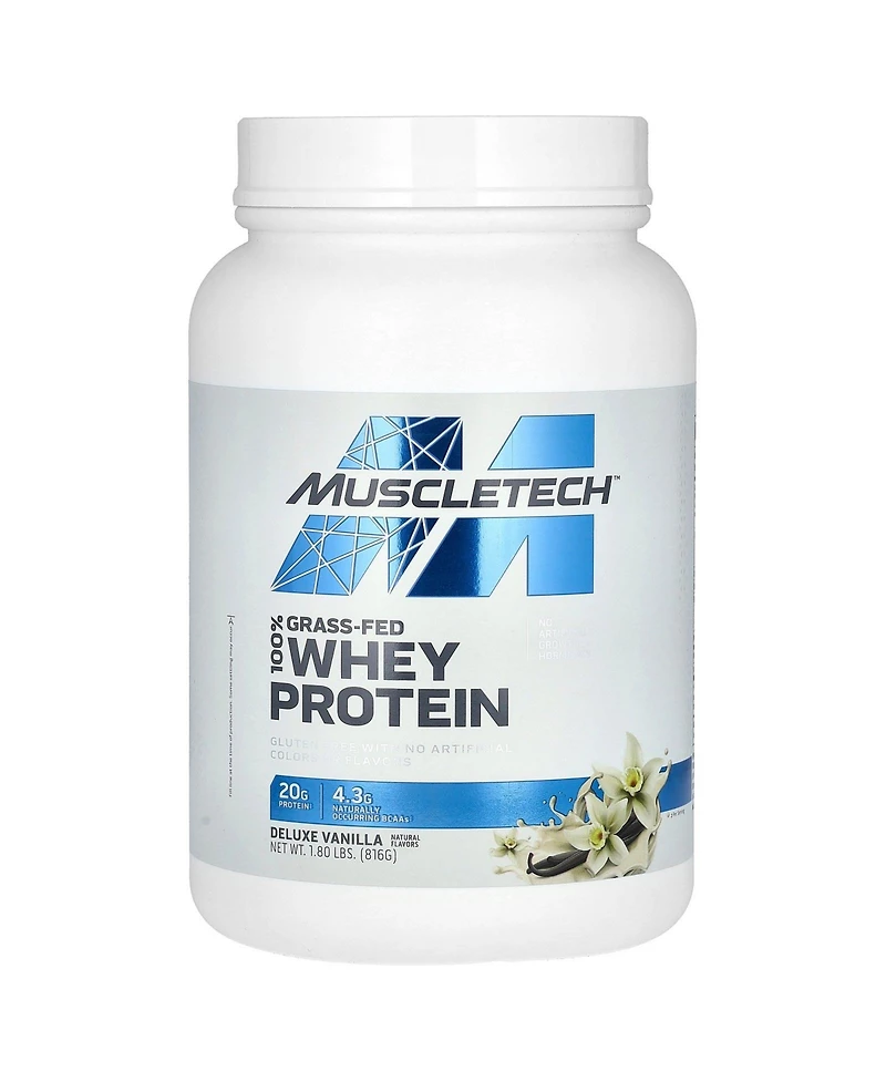 MuscleTech 100% Grass-Fed Whey Protein Deluxe Vanilla