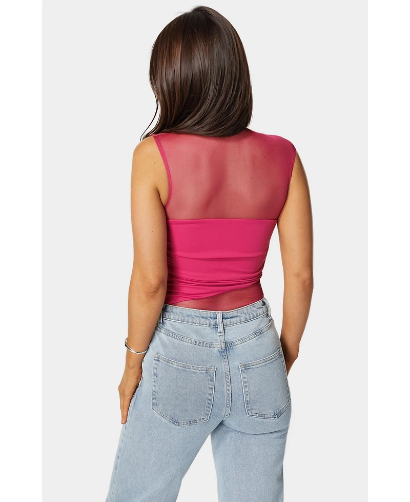 Bebe Draped Knit Bodysuit