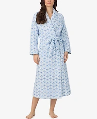 Eileen West Women's Long Sleeve Diamond Quilt Ballet Wrap Robe
