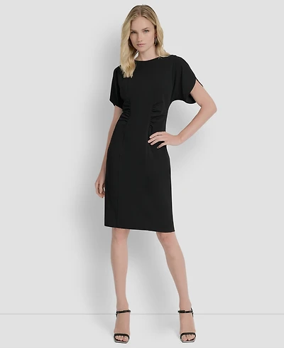 Dkny Women's Short Sleeve Crew Neck Sheath Dress