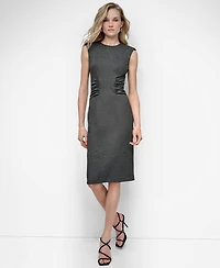 Dkny Women's Sleeveless Crew Neck Sheath Dress