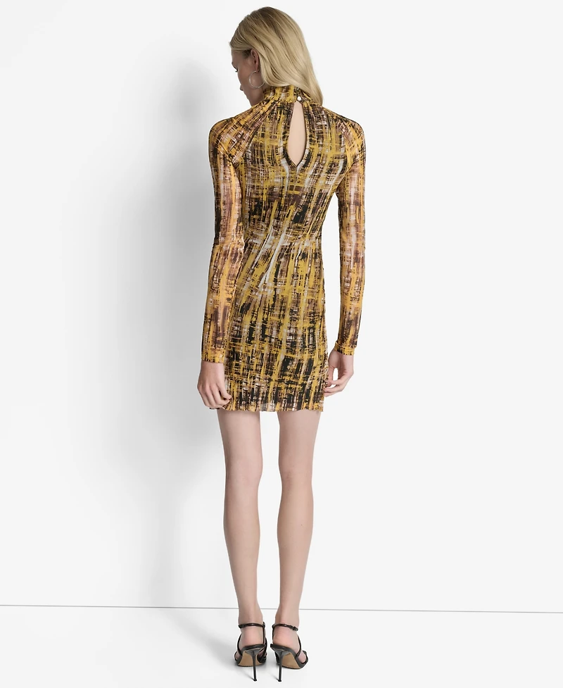 Dkny Women's Long Sleeve Turtleneck Sheath Dress