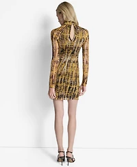 Dkny Women's Long Sleeve Turtleneck Sheath Dress