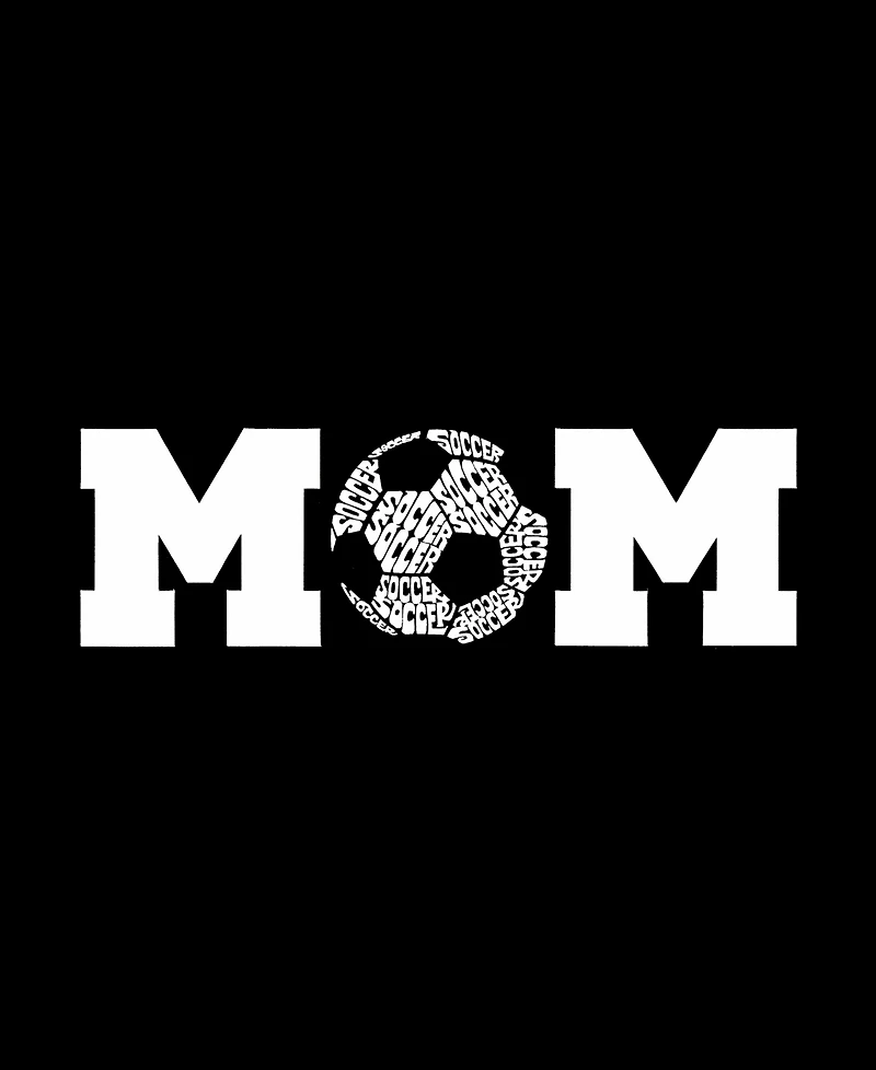 La Pop Art Plus Soccer Mom Word V-Neck T-Shirt