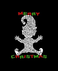 La Pop Art Plus Christmas Elf Word V-Neck T-Shirt