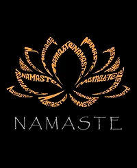 La Pop Art Plus Namaste Word V-Neck T-Shirt