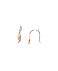 Skagen Women's Essential Waves Rose Gold-Tone Stainless Steel Drop Earrings