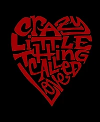 La Pop Art Plus Crazy Little Thing Called Love Word V-Neck T-Shirt
