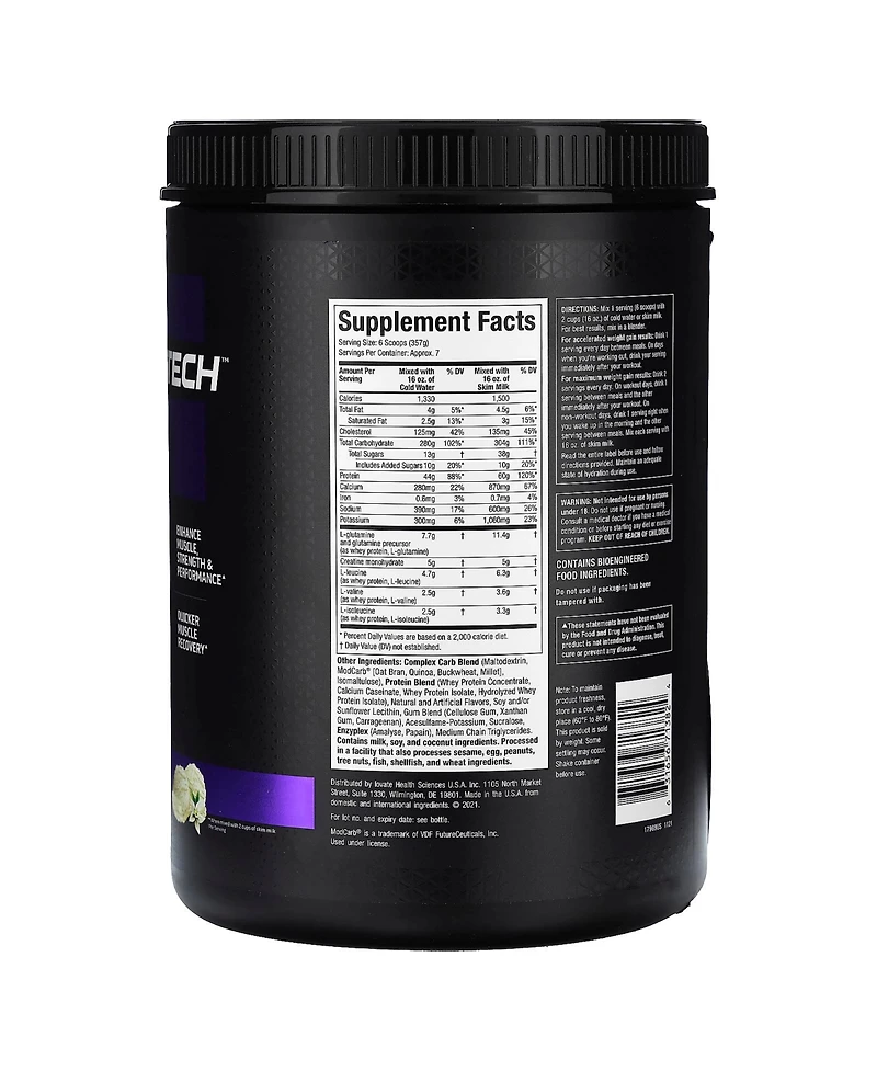 Mass Gainer MuscleTech 100% Mass Gainer Protein Powder Protein Powder for Muscle Gain Whey