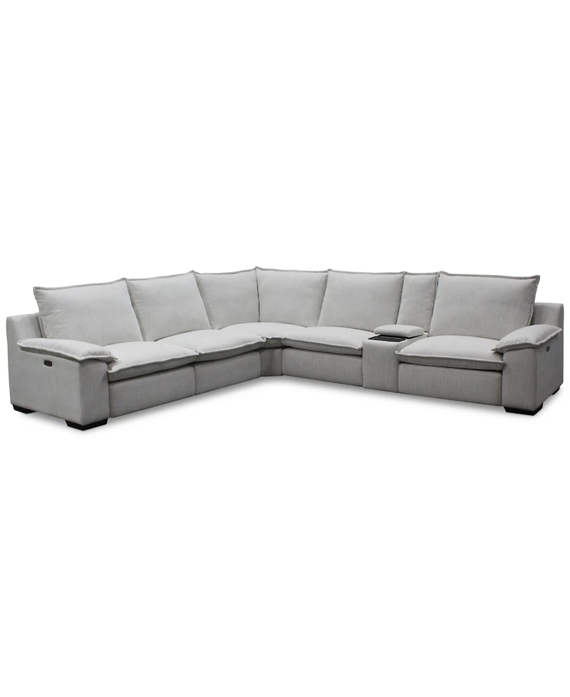 Borsi -Pc. Sectional with Power Recliners & 1 Console