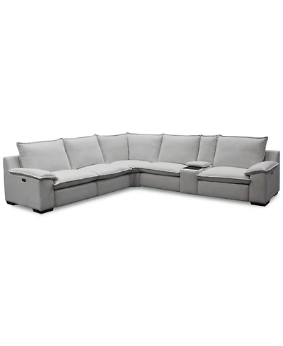 Borsi -Pc. Sectional with Power Recliners & 1 Console