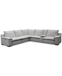 Borsi -Pc. Sectional with Power Recliners & 1 Console