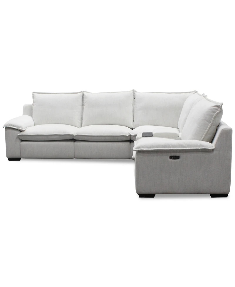 Borsi 5-Pc. Sectional with Power Recliners & 1 Console