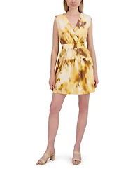 Laundry By Shelli Segal Extended Sleeve Tiered Short Dress