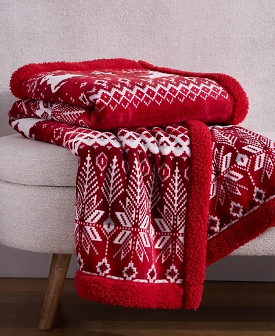 Holiday Lane Cozy Plush Throw, 50" x 60", Exclusively for Macy's