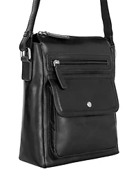 Mancini Men's Everyday Leather Crossbody Bag