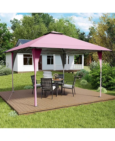 13 X 13 Ft Pop up Gazebo with Portable Carrying Bag 8 Stakes and 4 Wind Ropes