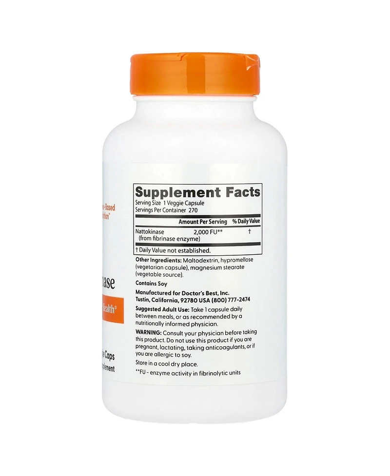Doctor's Best Nattokinase 2 000 FUs
