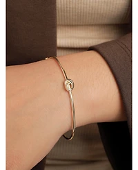 Devata Love Knot Bangle Bracelet in 14K Gold, Fits Small to Medium Wrist, approx. 2.5 grams