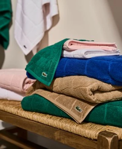 Lacoste Home Heritage Croc Scale Cotton Bath Towels