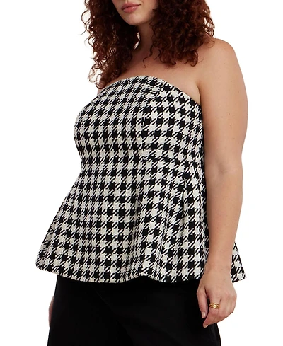 Eloquii Women's Plus Houndstooth Bustier