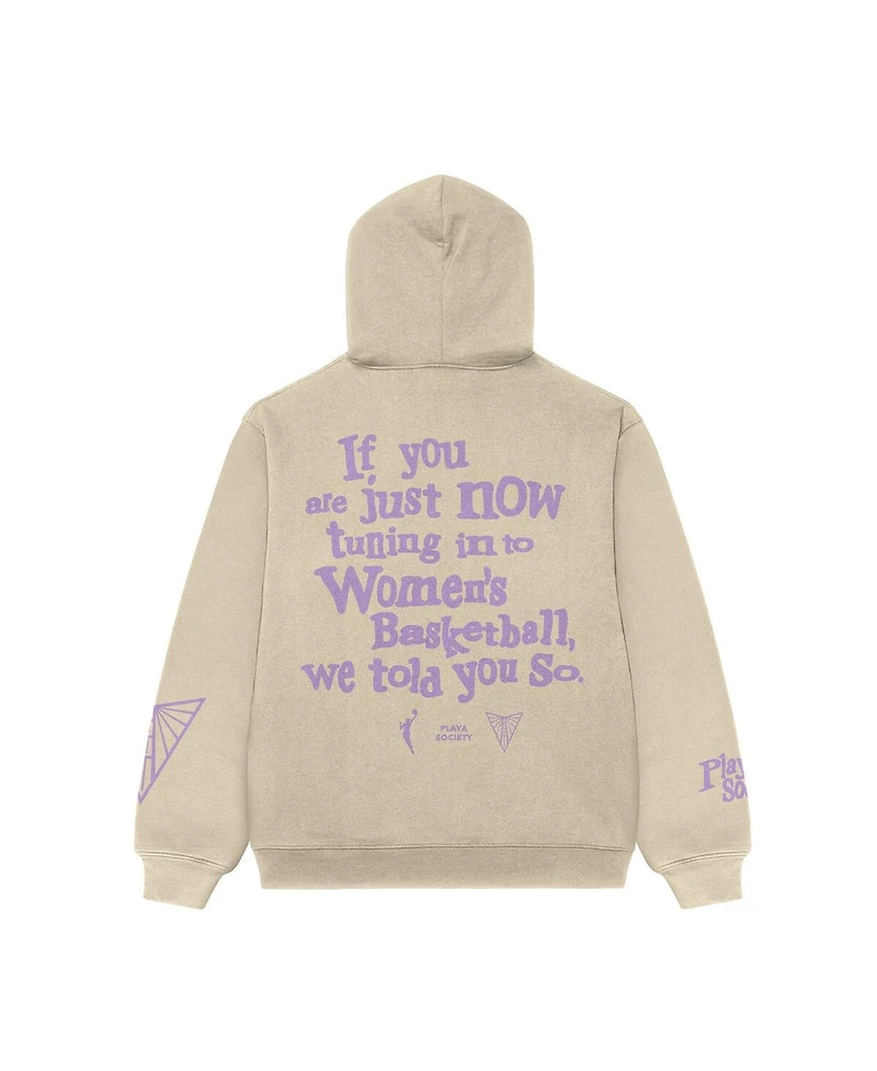 Playa Society Men's and Women's Cream Golden State Valkyries "We Told You So" Pullover Hoodie