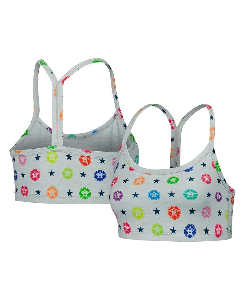 Terez Women's Gray Houston Astros Tlc Rainbow Bra