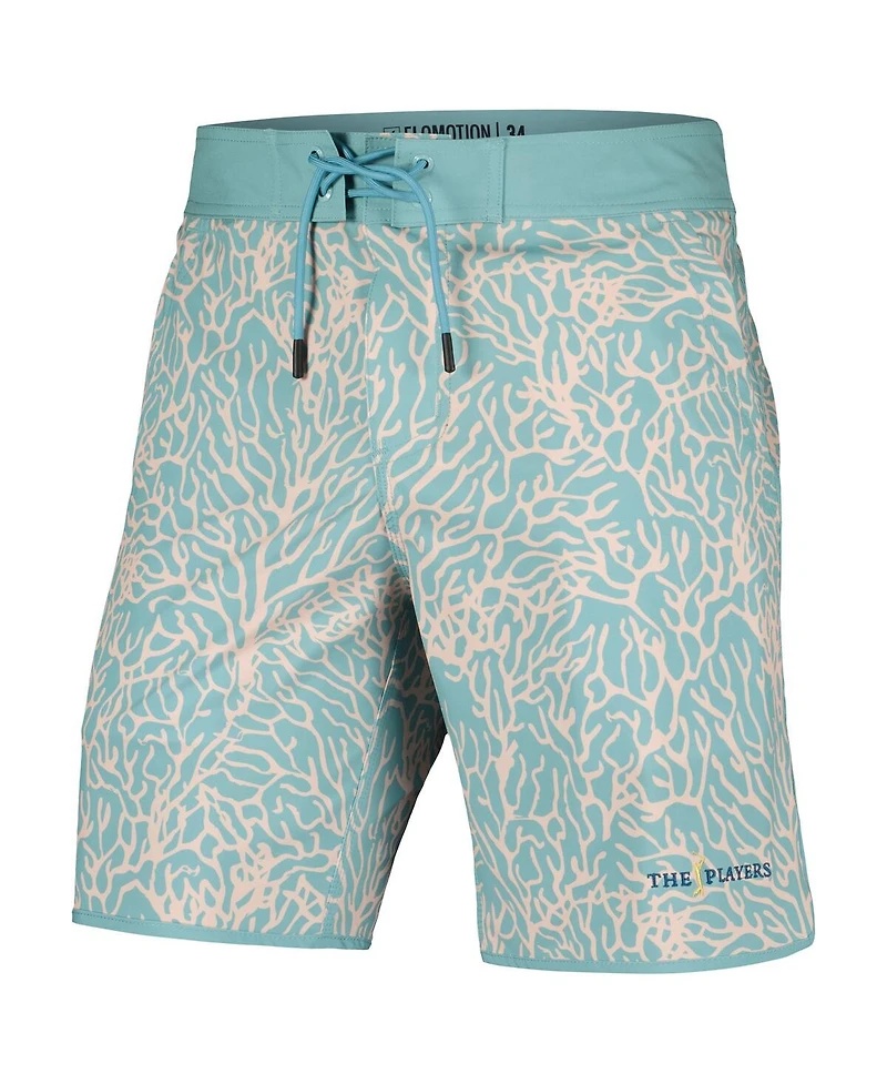 Flomotion Men's Blue The Players Coral Reef Board Shorts