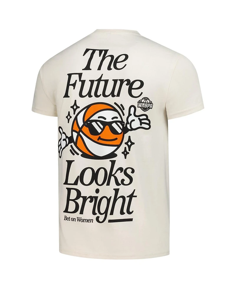 Kur8ted Men's and Women's Angel Reese Cream Chicago Sky The Future Looks Bright T-Shirt