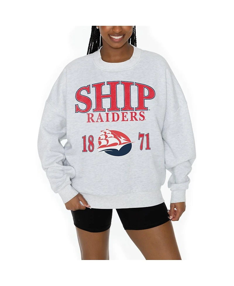Gameday Couture Women's Ash Shippensburg Raiders Premium Fleece Pullover Sweatshirt