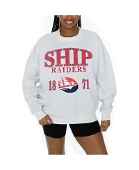 Gameday Couture Women's Ash Shippensburg Raiders Premium Fleece Pullover Sweatshirt
