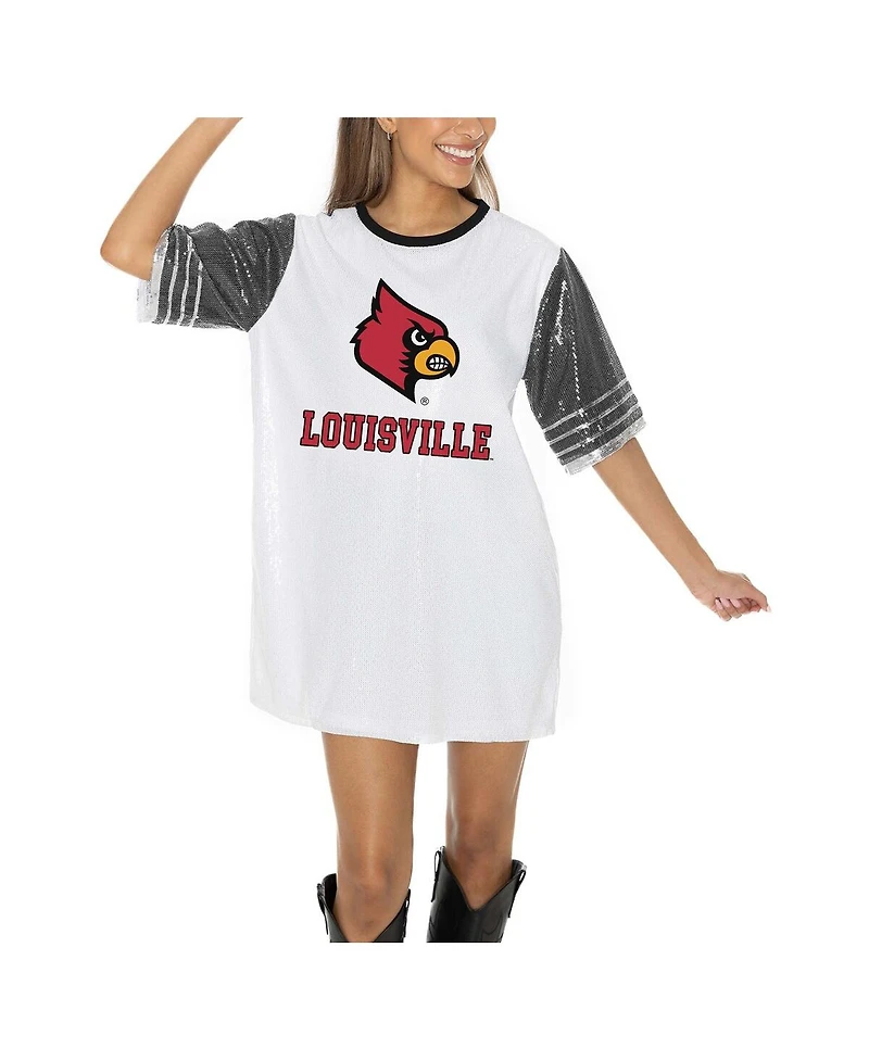 Gameday Couture Women's White Louisville Cardinals Full Sequin Jersey Dress