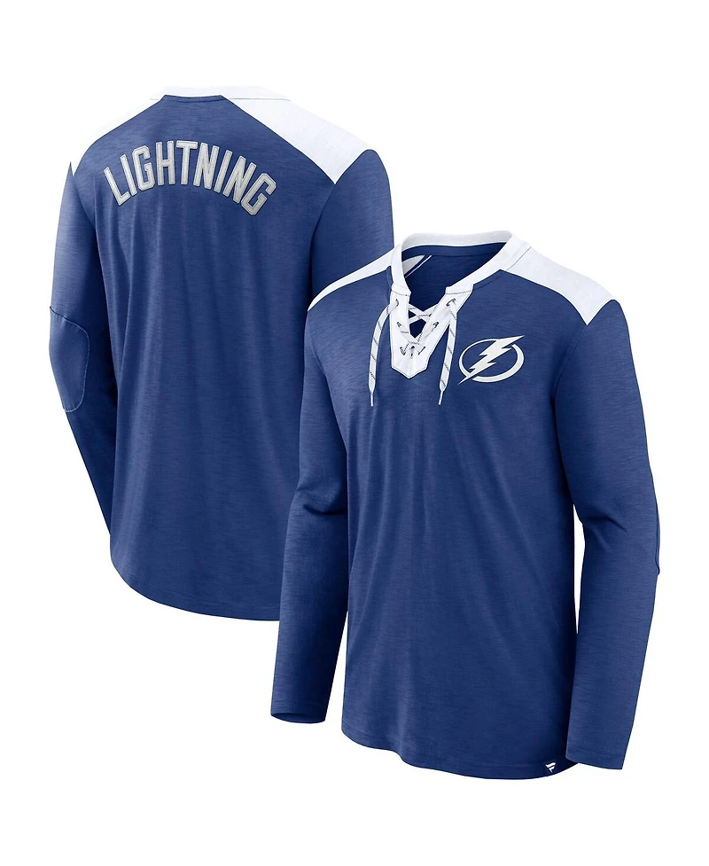Fanatics Men's Blue Tampa Bay Lightning Iconic Exclusive Long Sleeve T-Shirt
