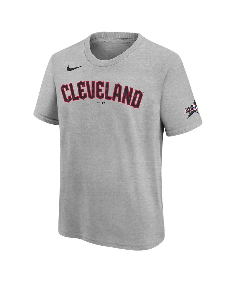 Nike Big Boys and Girls Jose Ramirez Heather Gray Cleveland Guardians 2025 Mlb All-Star Edition Name Number T-Shirt