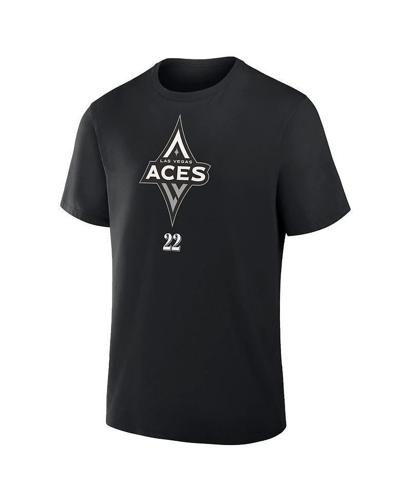 Fanatics Men's A'ja Wilson Black Las Vegas Aces The Paint Name Number T-Shirt