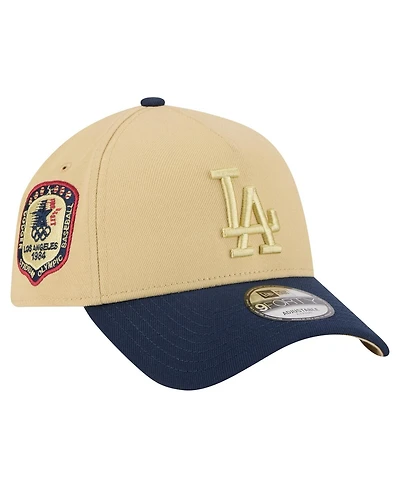 New Era Men's Gold/Navy Los Angeles Dodgers x La 84 9FORTY Adjustable Hat
