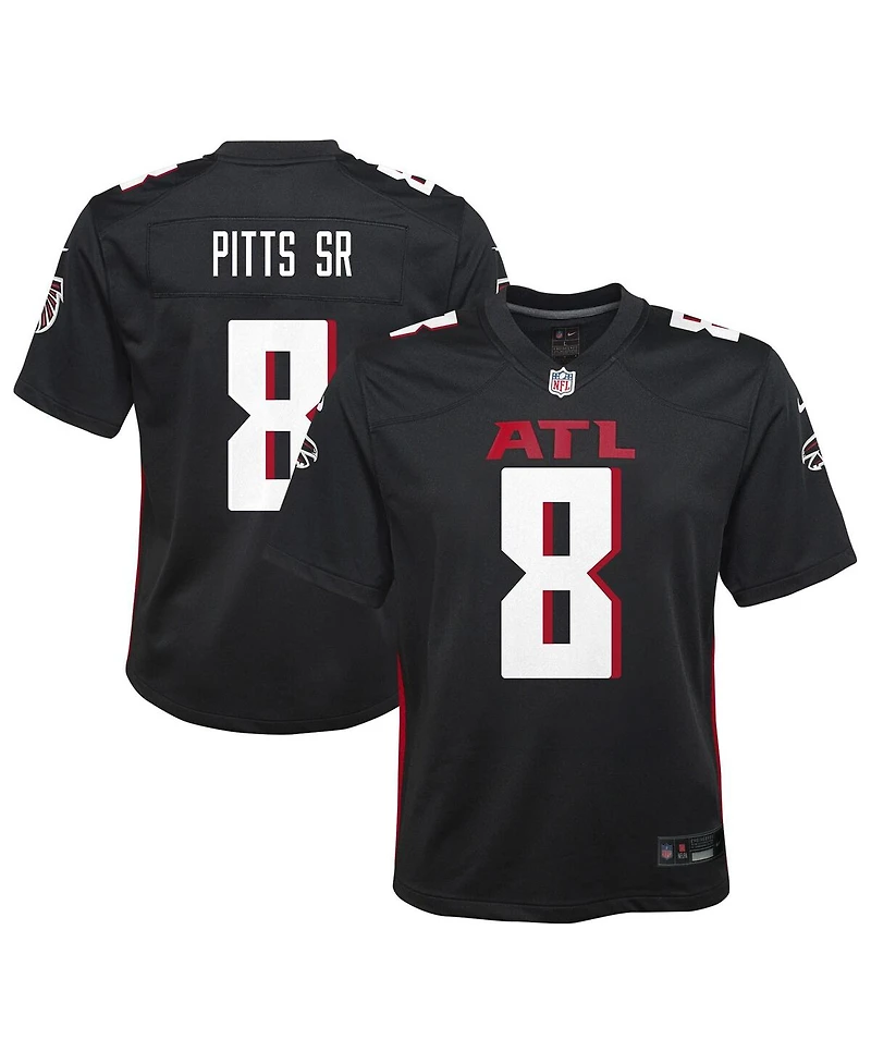 Nike Big Boys and Girls Kyle Pitts Sr. Black Atlanta Falcons Game Jersey
