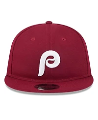 New Era Men's Maroon Philadelphia Phillies Baseball Hall of Fame Retro Crown 9FIFTY Adjustable Hat