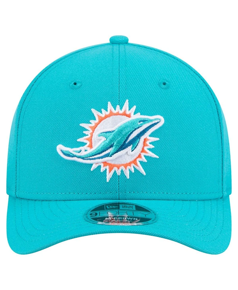 New Era Men's Aqua Miami Dolphins Team Collection 9FORTY M-Crown Adjustable Hat