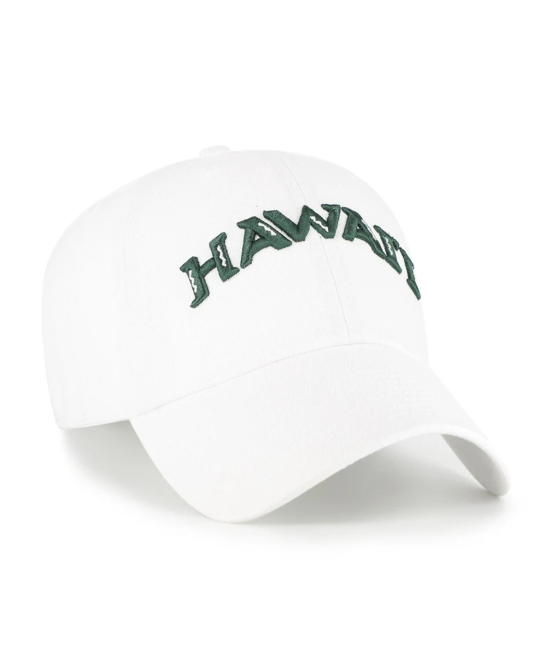 '47 Brand Men's White Hawaii Rainbow Warriors Clean Up Adjustable Hat